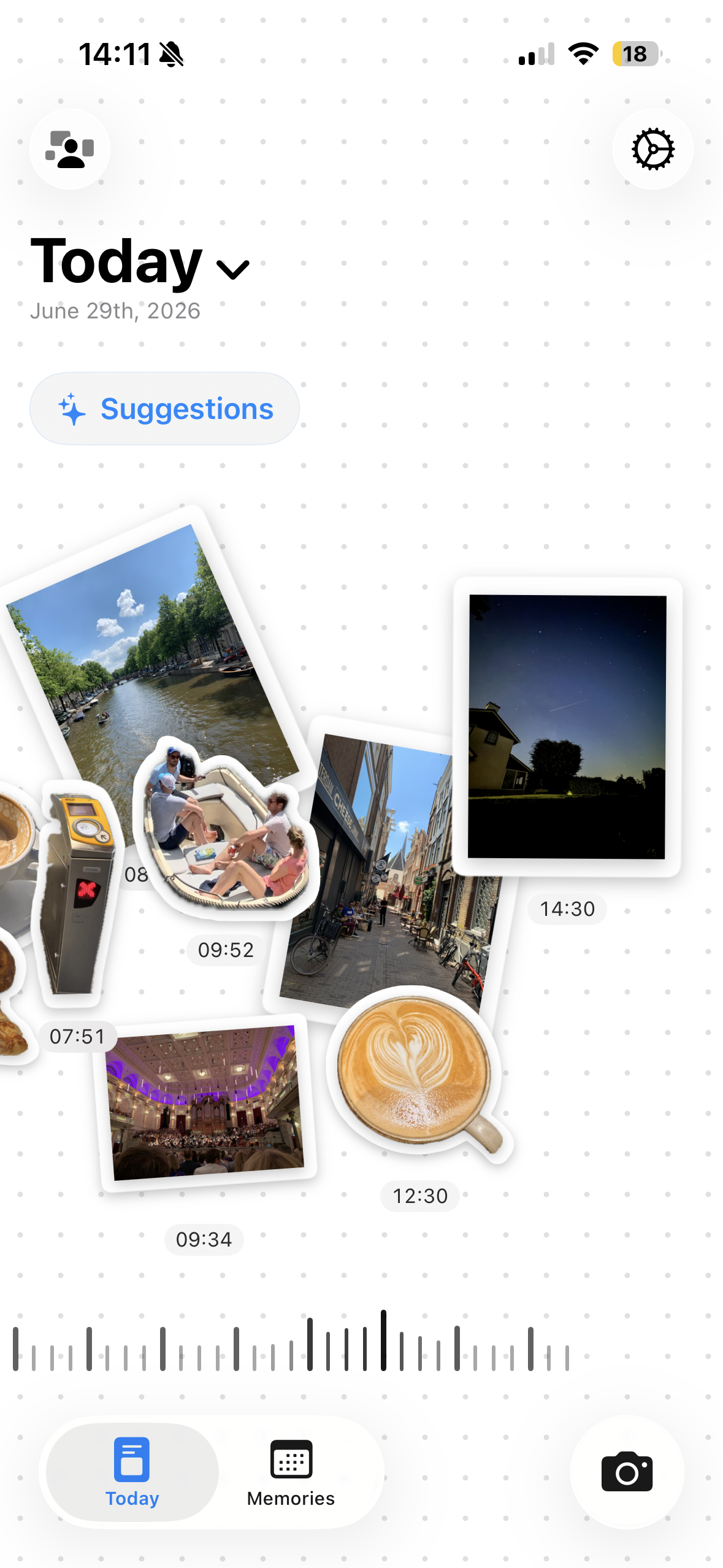Fliksy sticker timeline